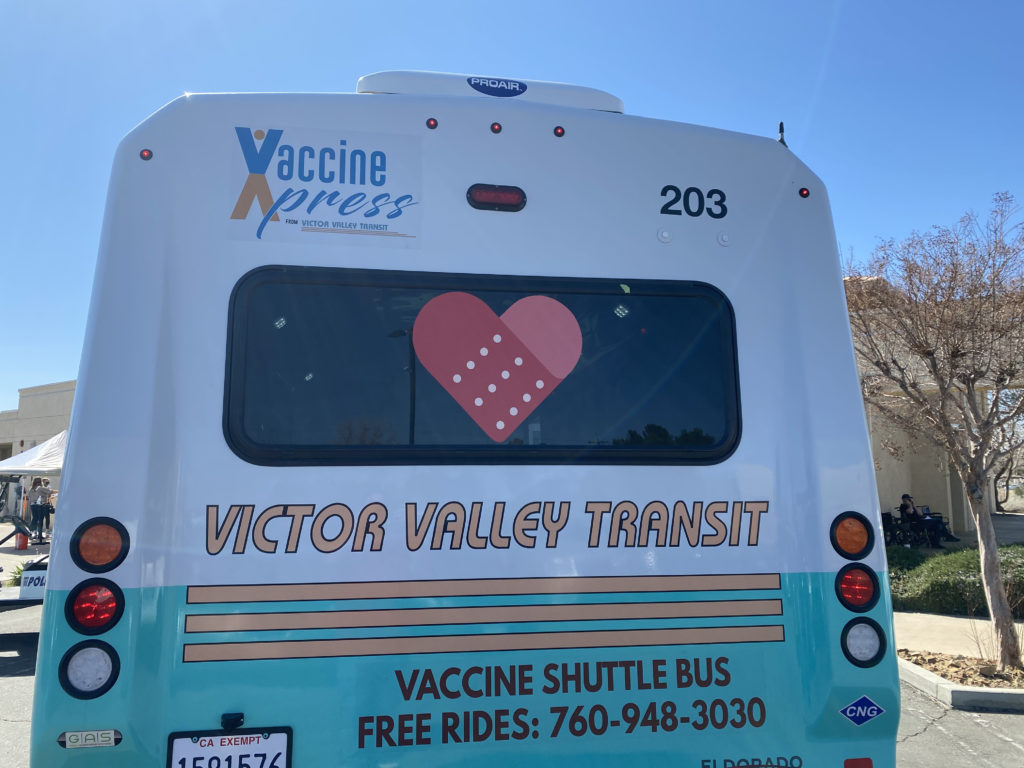 Vaccine express bus.