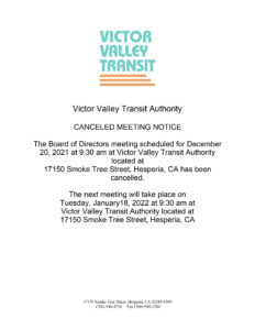 Notice of board of directors meeting cancellation.