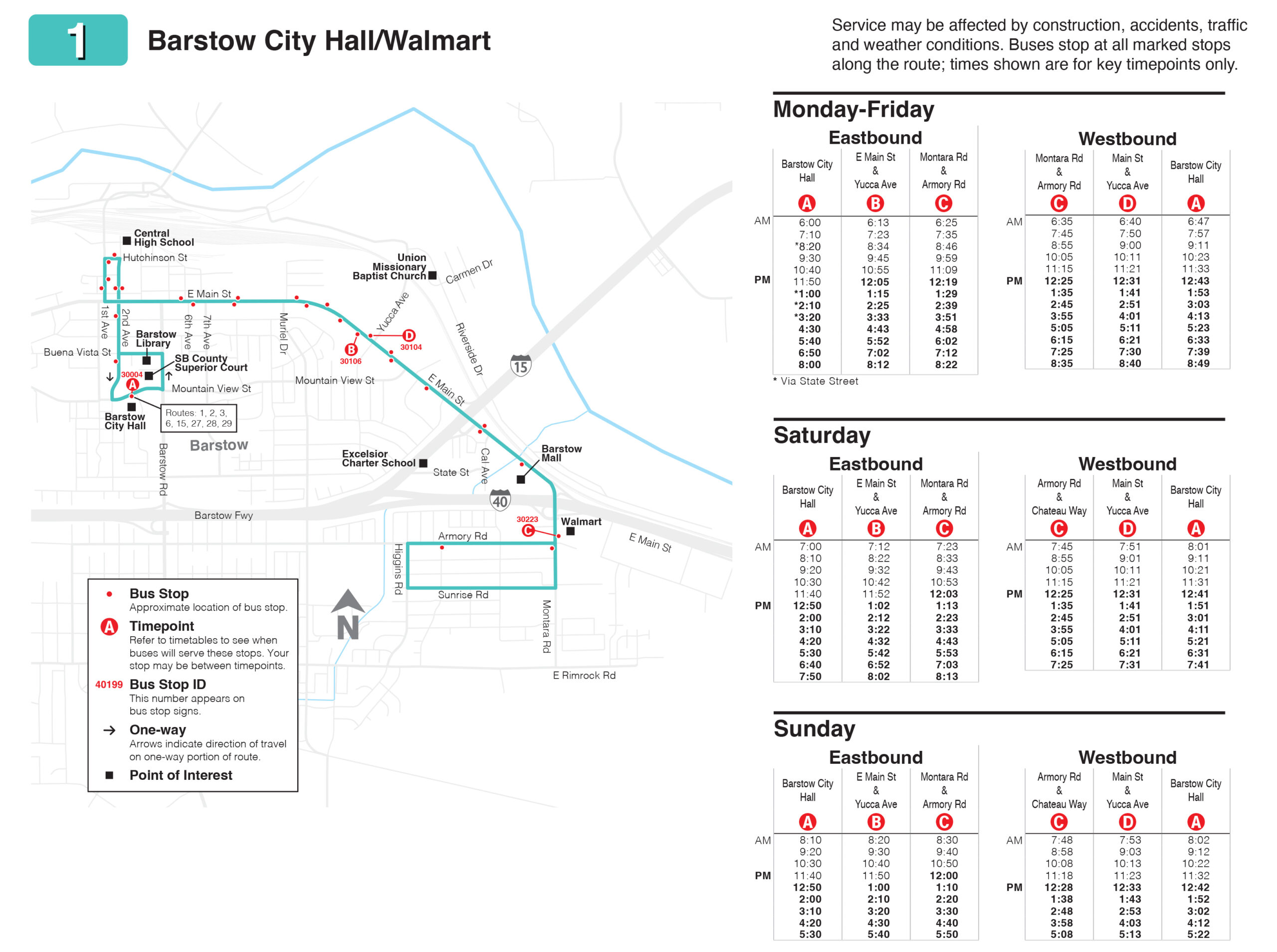 Page consists of VVTA Route Changes to improve on-time performance and reliability. Effective May 18, 2025